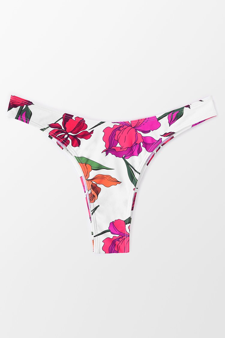 High Cut Bikini-Hose mit Blumenmuster