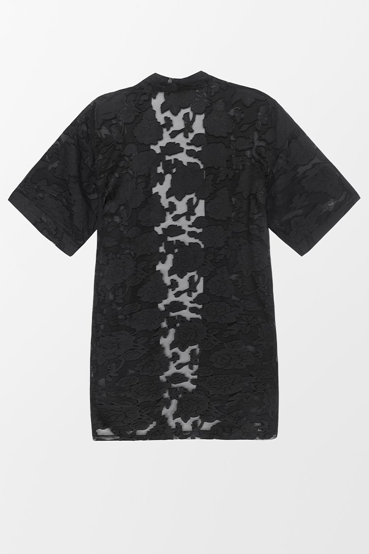 Sylvie Black Open Front Cover Up