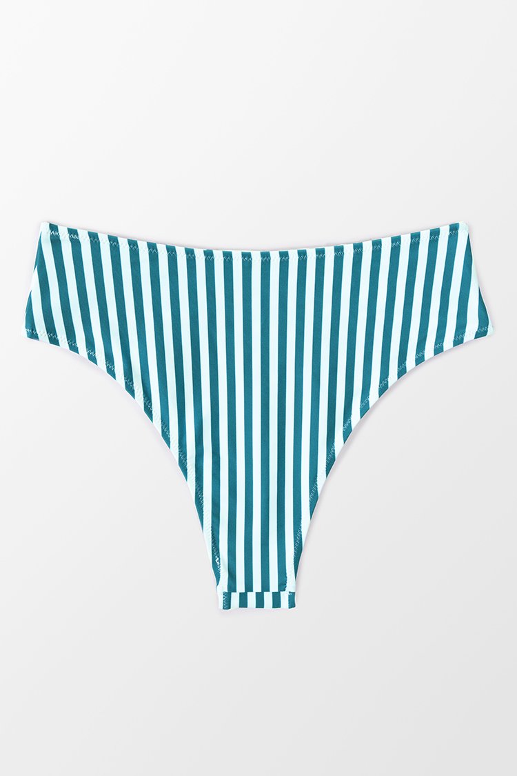 Izabella Striped Bikini Bottom
