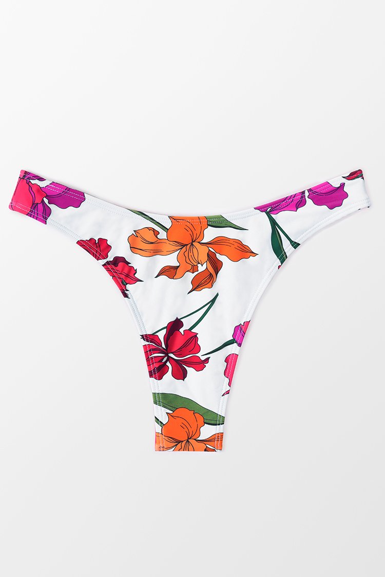 High Cut Bikini-Hose mit Blumenmuster