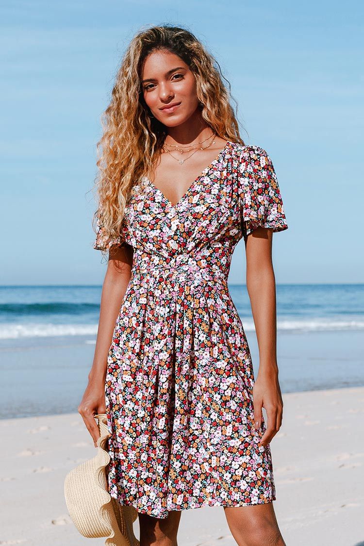 Mckinley Ditsy Floral Button Front Dress