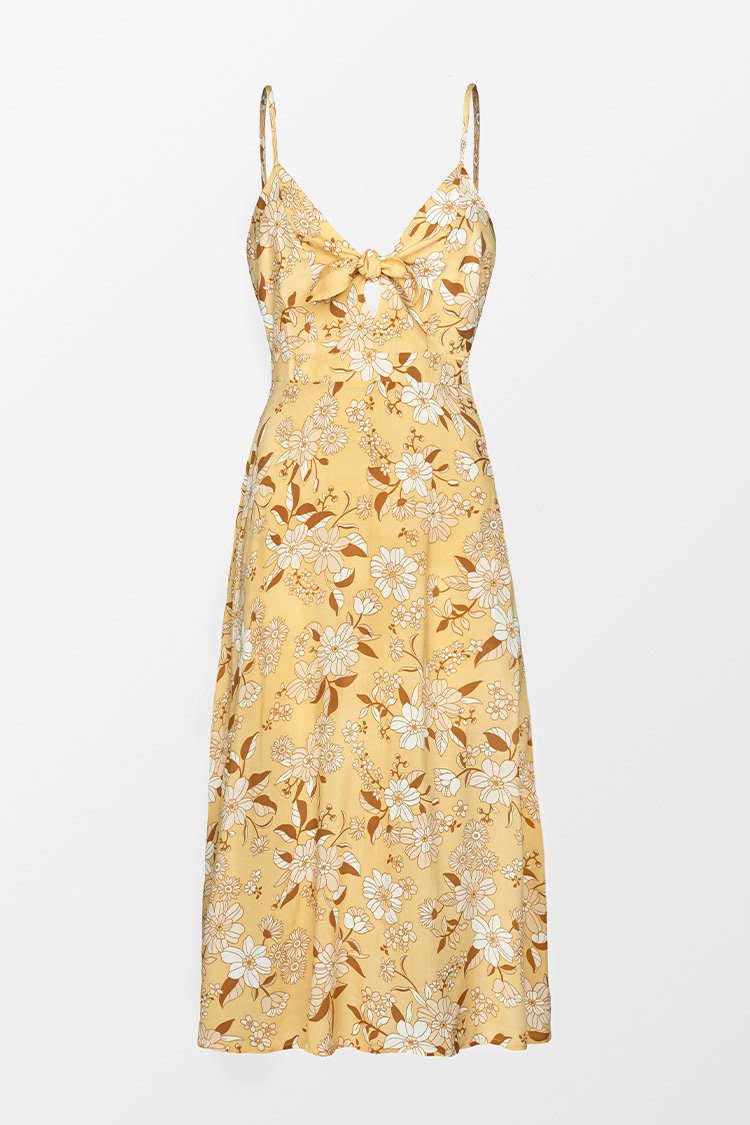 Bryanna Floral Cut Out Tie Dress
