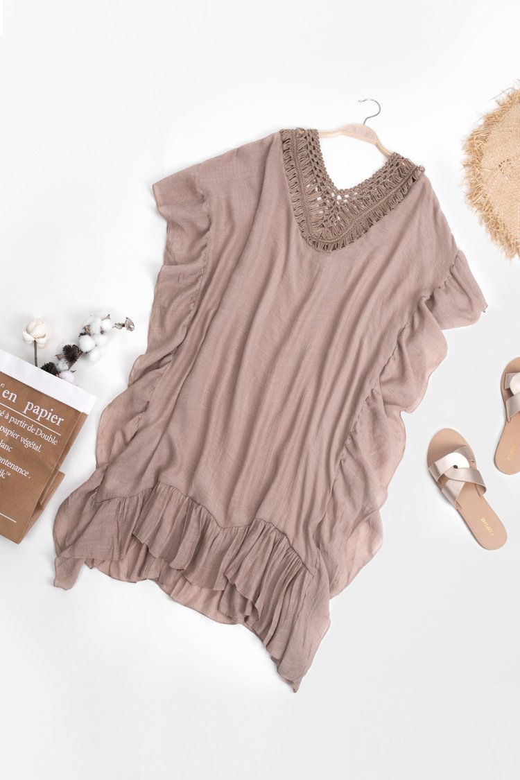 Jacquelyn Crochet Trim Cover Up