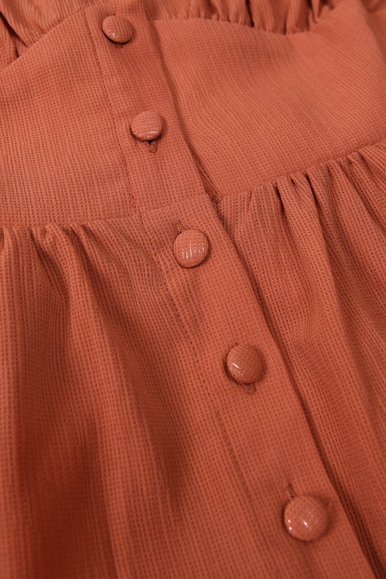 Aubriella Button Front Split Dress