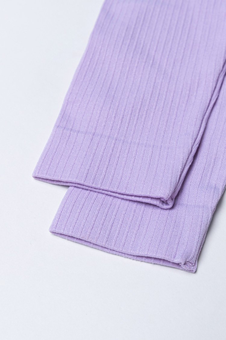 Adrianna Purple Scoop Long Sleeve Cheeky Coverage Bodysuit