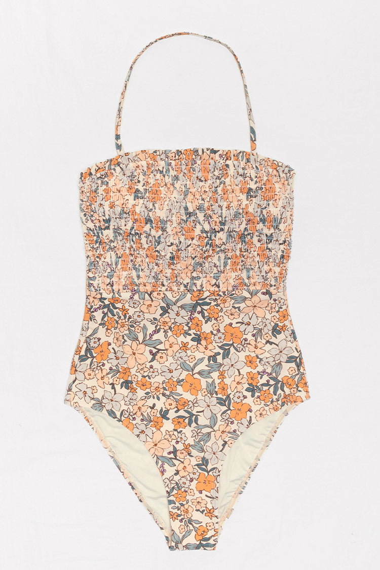 Elodie Ditsy Floral Smocked Frill One Piece Swimsuit
