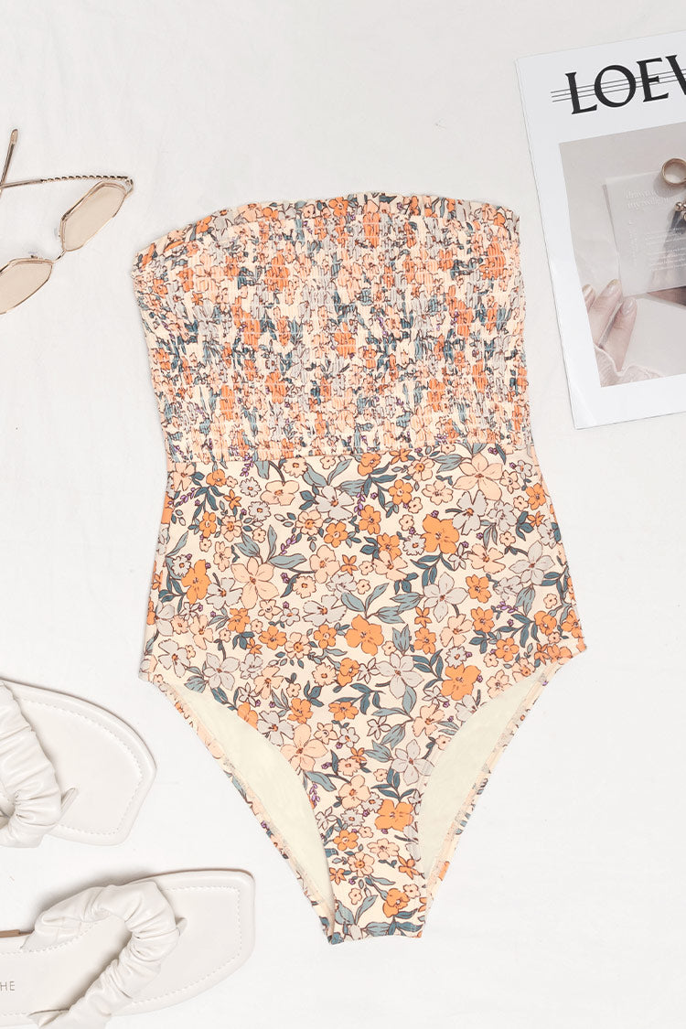 Elodie Ditsy Floral Smocked Frill One Piece Swimsuit
