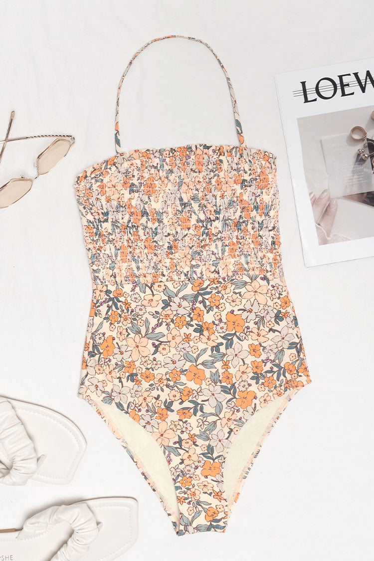 Elodie Ditsy Floral Smocked Frill One Piece Swimsuit