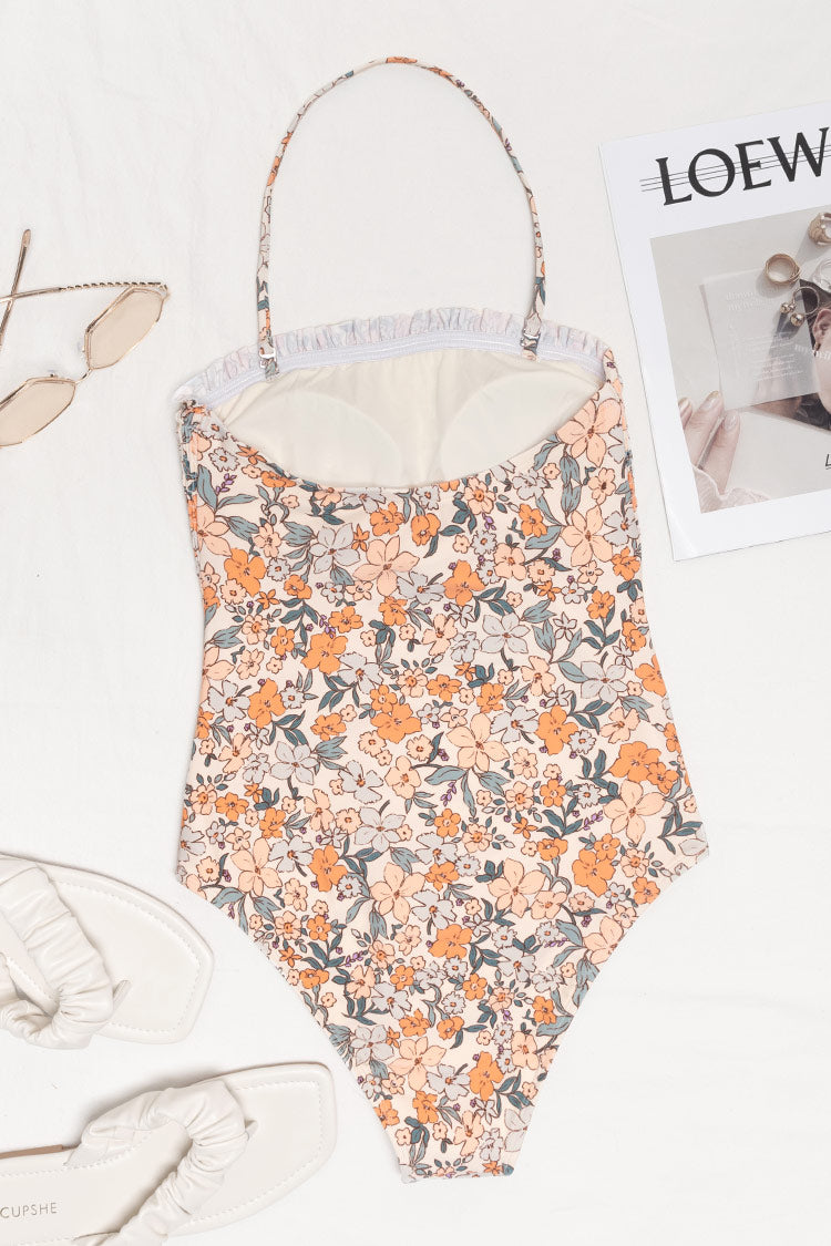 Elodie Ditsy Floral Smocked Frill One Piece Swimsuit