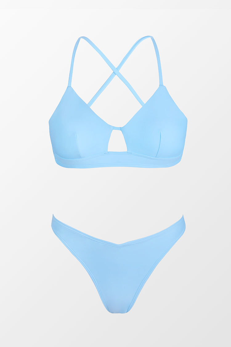 Beach Party Banded Bralette And V-Front Hipster Bikini Set
