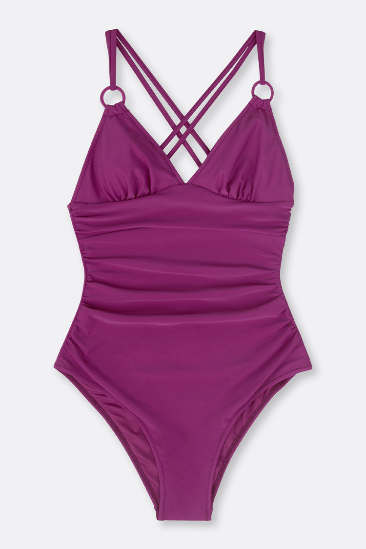 Elliot O-ring Crisscross Back Tummy Control One Piece Swimsuit
