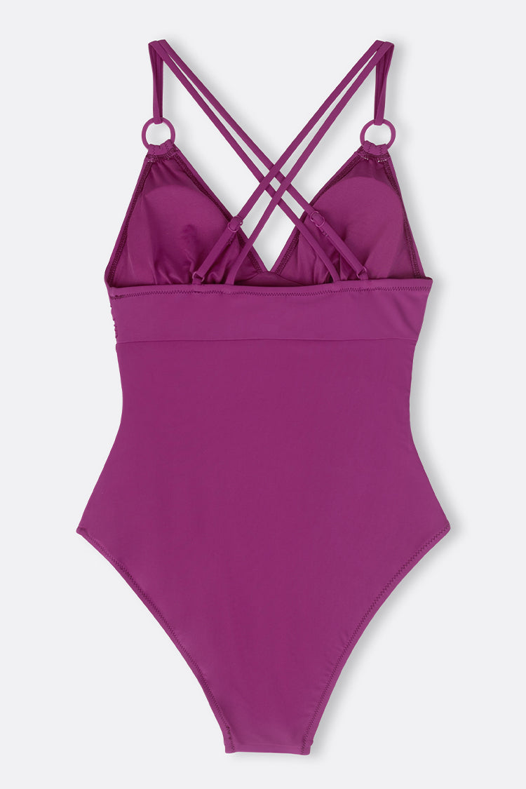 Elliot O-ring Crisscross Back Tummy Control One Piece Swimsuit
